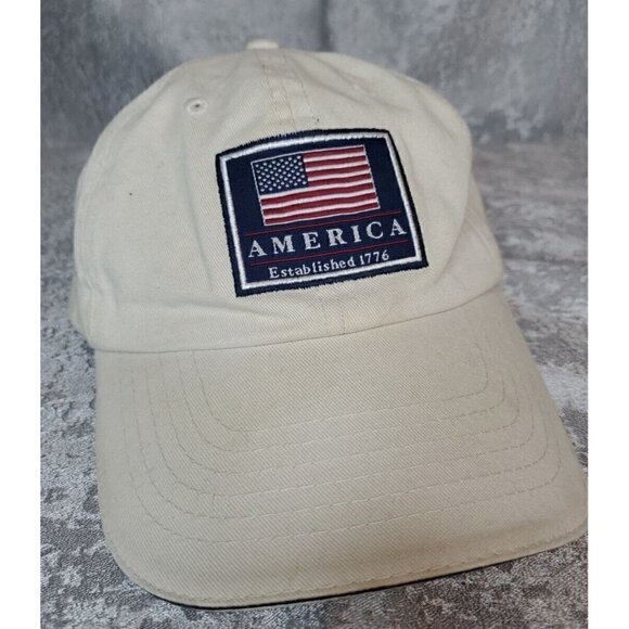 NOT AVAILABLE! DO NOT PURCHASE Tan Cotton Strapback Dorfman Pacific Handmade cap - Picture 1 of 10